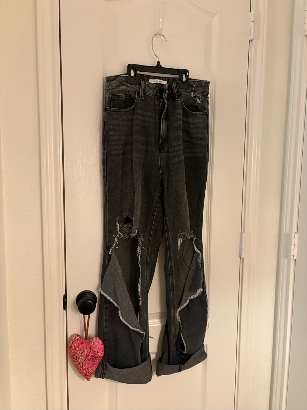 PacSun Black Distressed Boyfriend Jeans